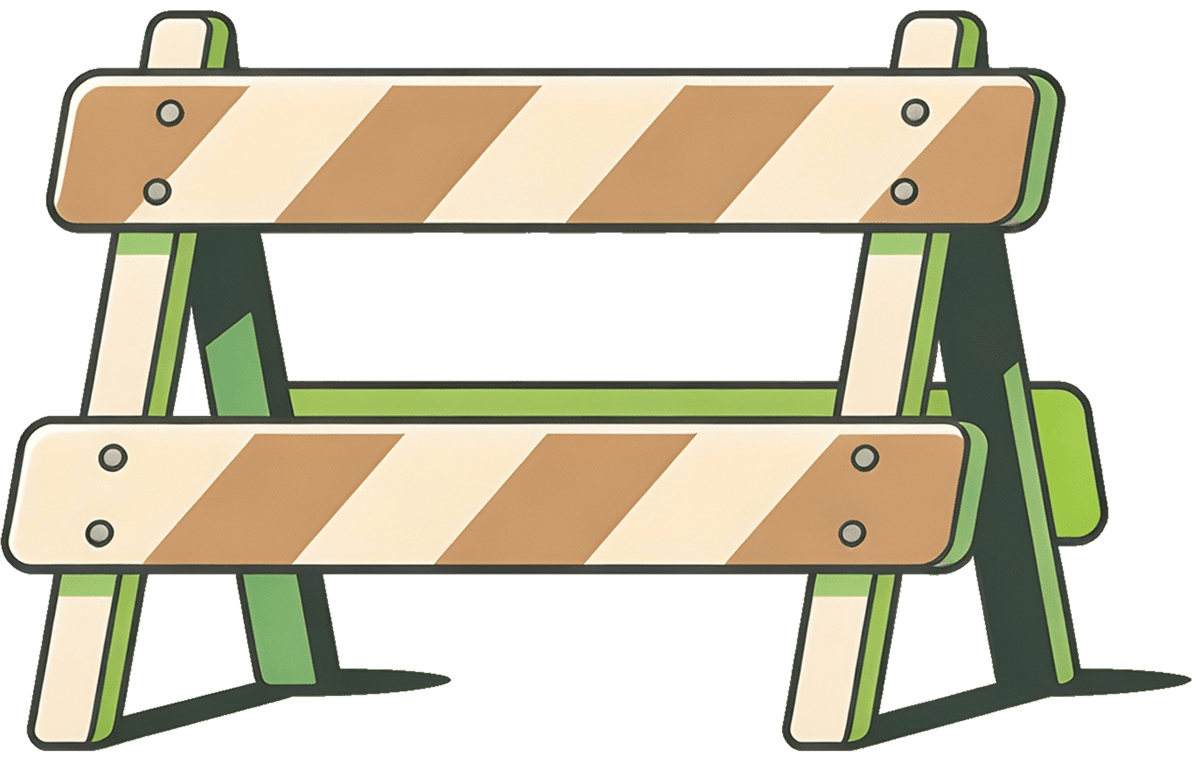 Roadworks barrier